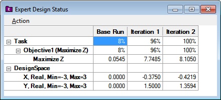 ExpertDesign Status Window graphic